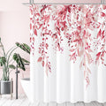 Gibelle Extra Long Shower Curtain 72 x 84, Tall Pink Floral Shower Curtain for Bathroom, Watercolor Plant Eucalyptus Leaves Fabr