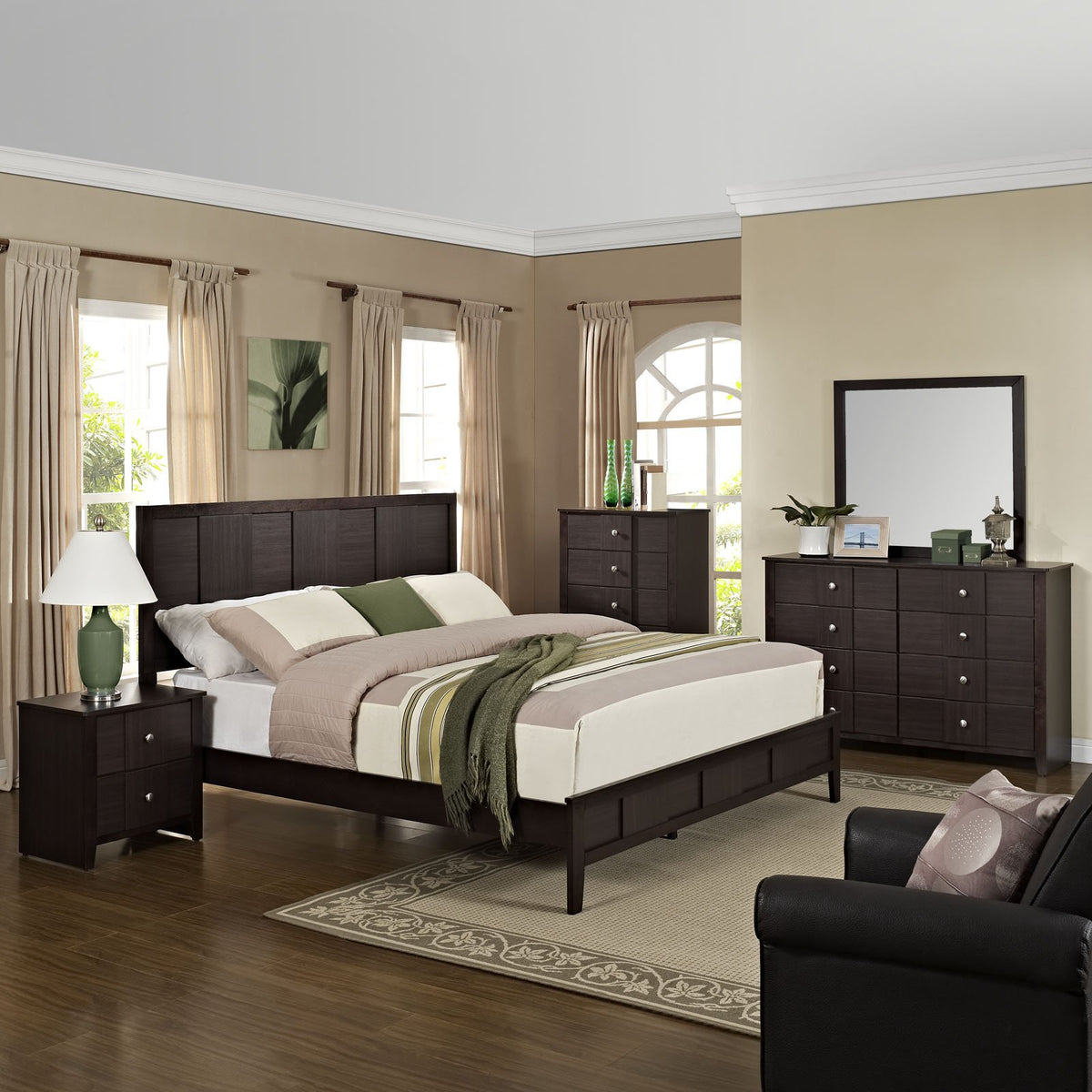 Modway Holly 5-Piece Bedroom Set With Holly Chest, Queen