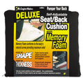 Deluxe Seat/Back Cushion w/Memory Foam, 17-1/2w x 2-3/4d x 17h, Black
