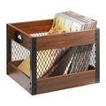 X-Cosrack Vinyl Record Storage Crate, Wooden Lp Album Shelf Vinyl Storage Cube Organizer Box
