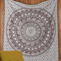 Rajrang Cotton Mandala Maroon Tapestry For Bedroom Boho Elephant Hippie Wall Hanging Dorm Decor Intricate Indian Tapestries Meda