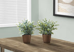 Monarch Specialties I 9560 Artificial Plant, 13' Tall, Eucalyptus Grass, Set of 2, Decorative, Green Leaves