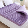Muxhomo 2 Inch Full Size Mattress Topper, 7-Zone Cooling Gel Infused Mattress Topper, Egg Crate Foam Mattress, Certipur-Us Certi