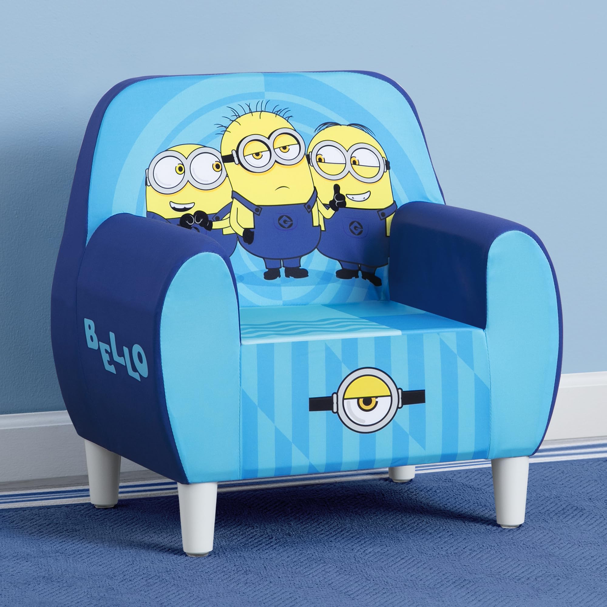 Delta Children Minions Foam Chair For Kids, Blue