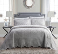 Vcny Home - Quilt Set, 2-Piece Plush Bedding With Matching Sham, Elegant Room Decor (Westland Grey, Twin)