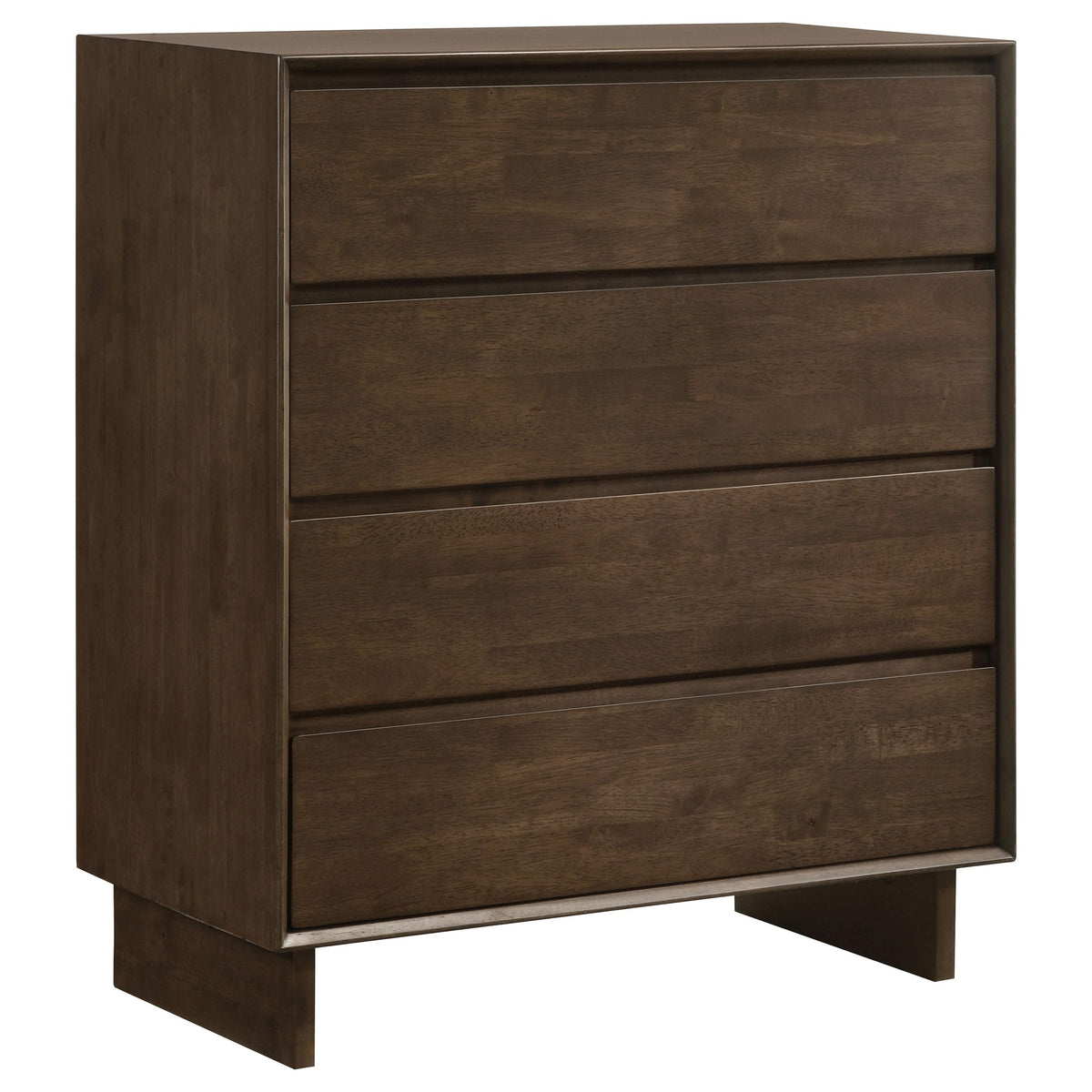 Coaster Home Furnishings Glenwood Transitional Wood 4-Drawer Bedroom Chest of Drawers Chiffonier Clothing Storage Cabinet Bedroom Armoire Tall Dresser Organizer Unit Warm Brown 225015