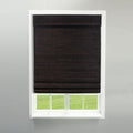 Radiance Cordless Bamboo Roman Shades for Windows - Flatweave Bamboo Blinds for Reduce Bright Light - Easy to Lift & Fold Up Win