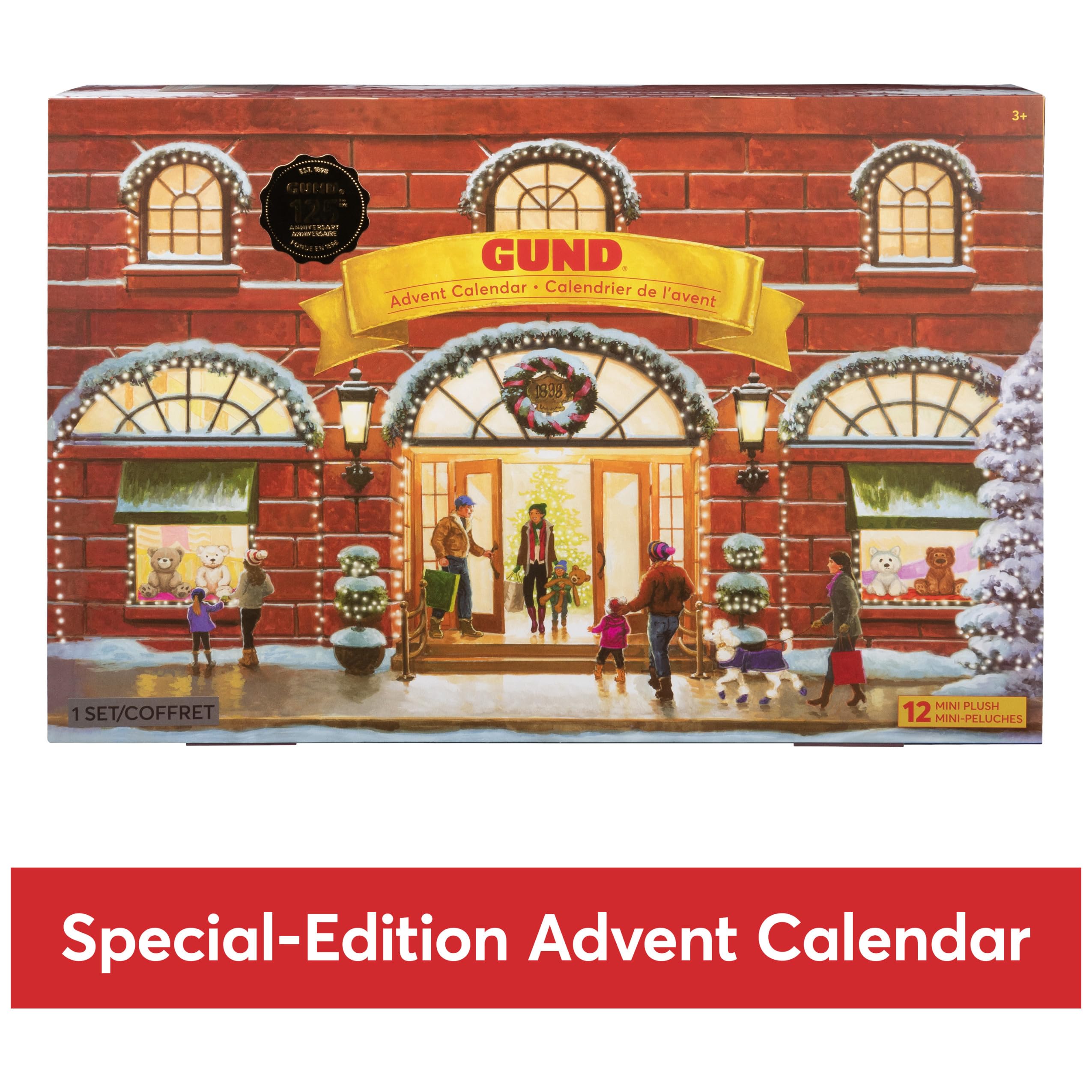 Gund 12-Day Surprise Plush Advent Calendar, Holiday Gift For Ages 3 And Up, 18