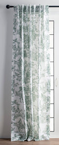 Maison D' Hermine 100% Cotton Curtain - 50'X108' Delft Decorative Curtain - Aesthetic Curtains For Farmhouse, Kitchen & Bedroo