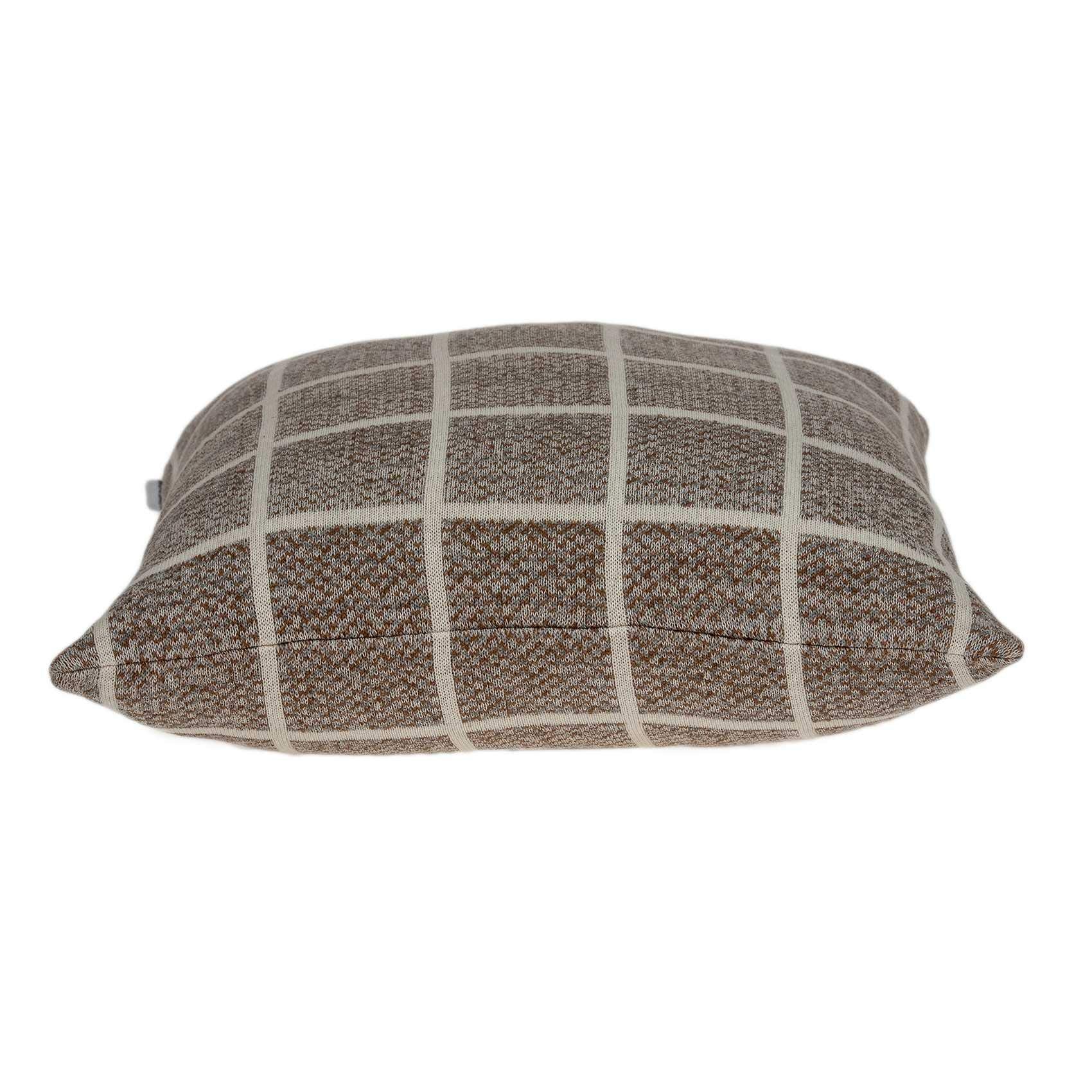 HomeRoots 100% Cotton Parkland Collection Stuart Transitional Tan Pillow Cover with Poly Insert