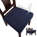 Genina Waterproof Seat Covers For Dining Room Chair Covers Waterproof Dining Chair Covers (4 Pcs-Rear-Gapped, Navy Blue)