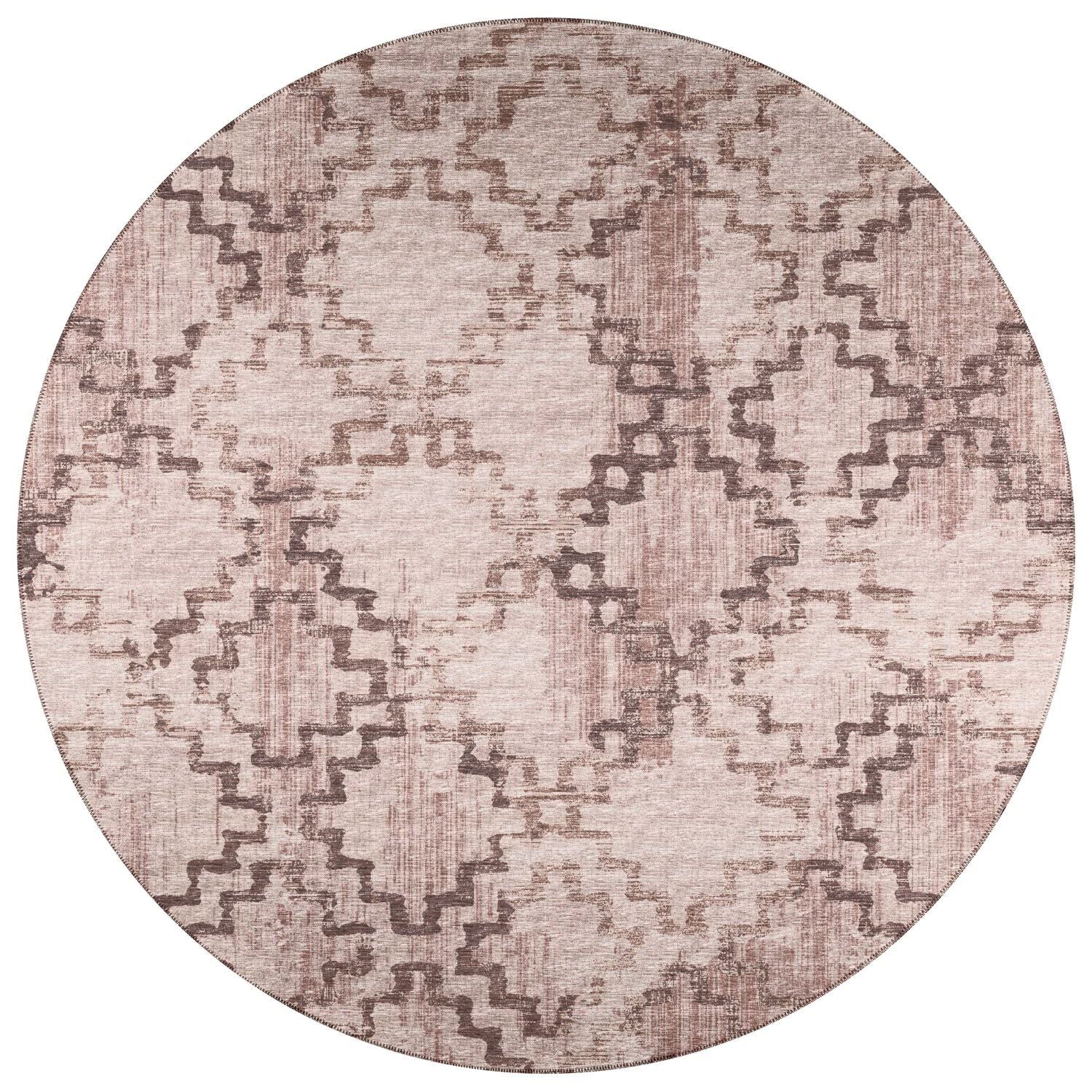 Sedona Sn15 Brown Transitional Rug Round 6' X 6'