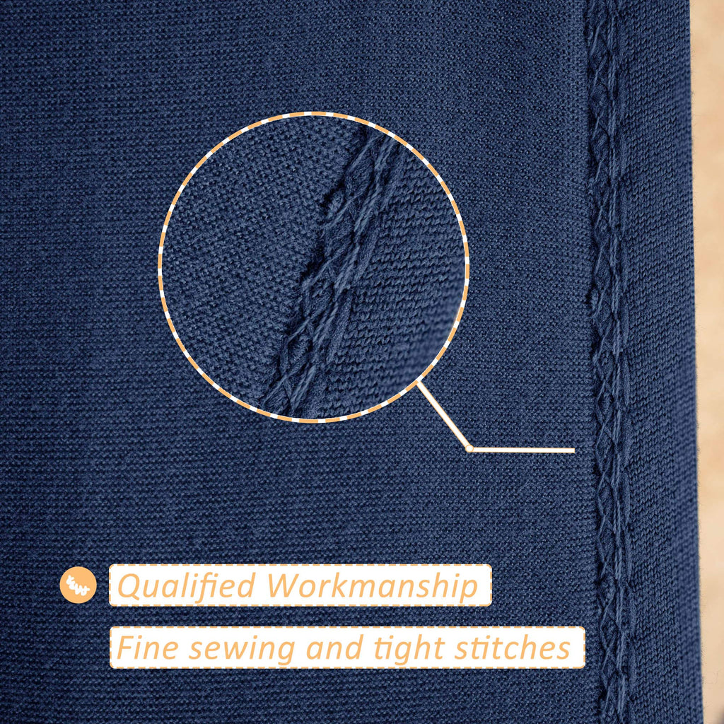 Stretch Jersey Box Spring Cover Wrap Around, Bed Skirt Alternative, Ultra Soft & Wrinkle Resistant, King/Cal King, Navy