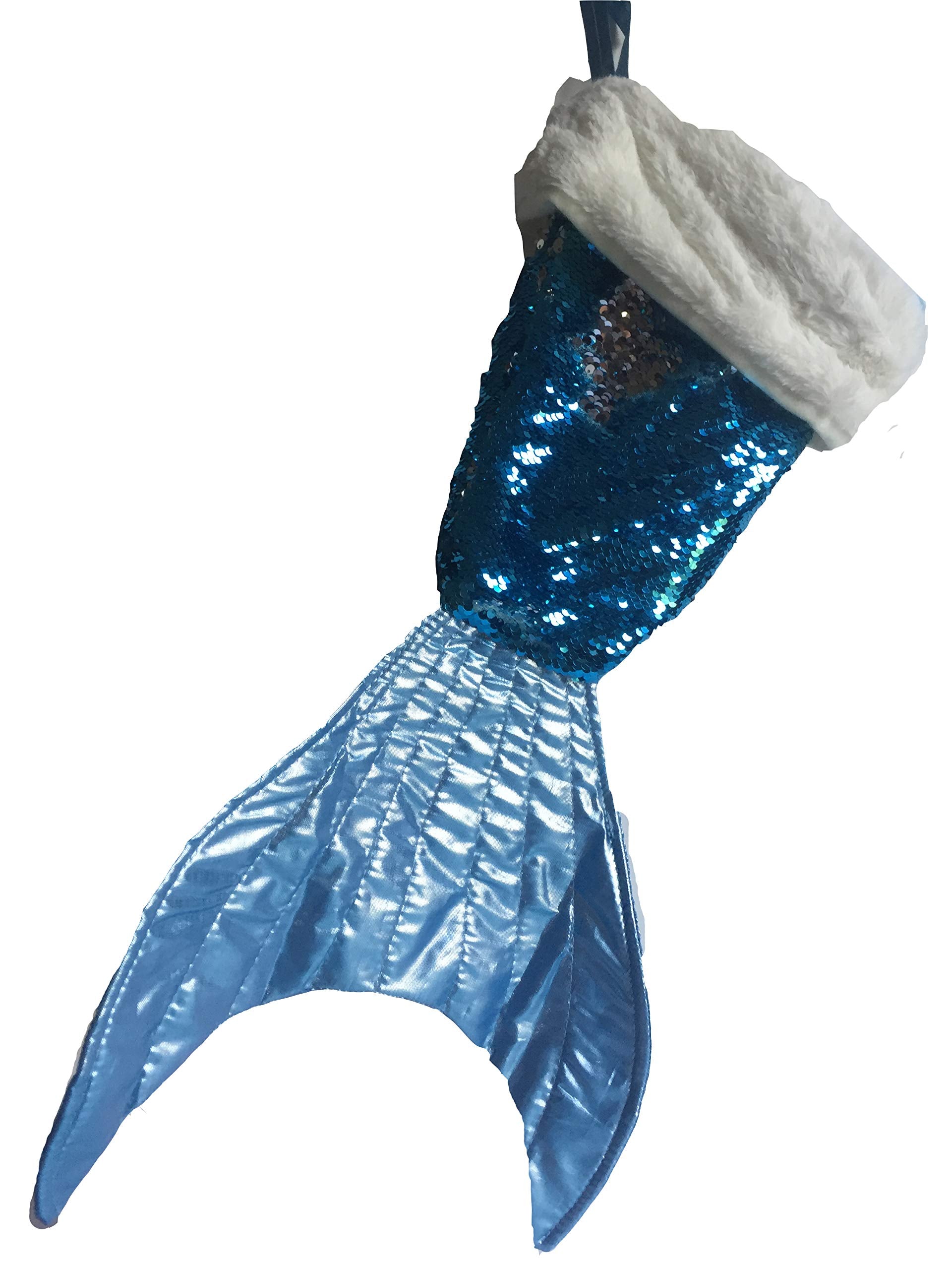 Mermaid Tail Sequin Stocking (baby blue)