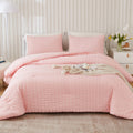 Avelom Blush Pink Seersucker Twin/Twin Xl Comforter Set (68X90 Inches), 2 Pieces-100% Soft Microfiber Lightweight Comforter With 1 Pillowcase, All Season Down Alternative Comforter Set For Bedding