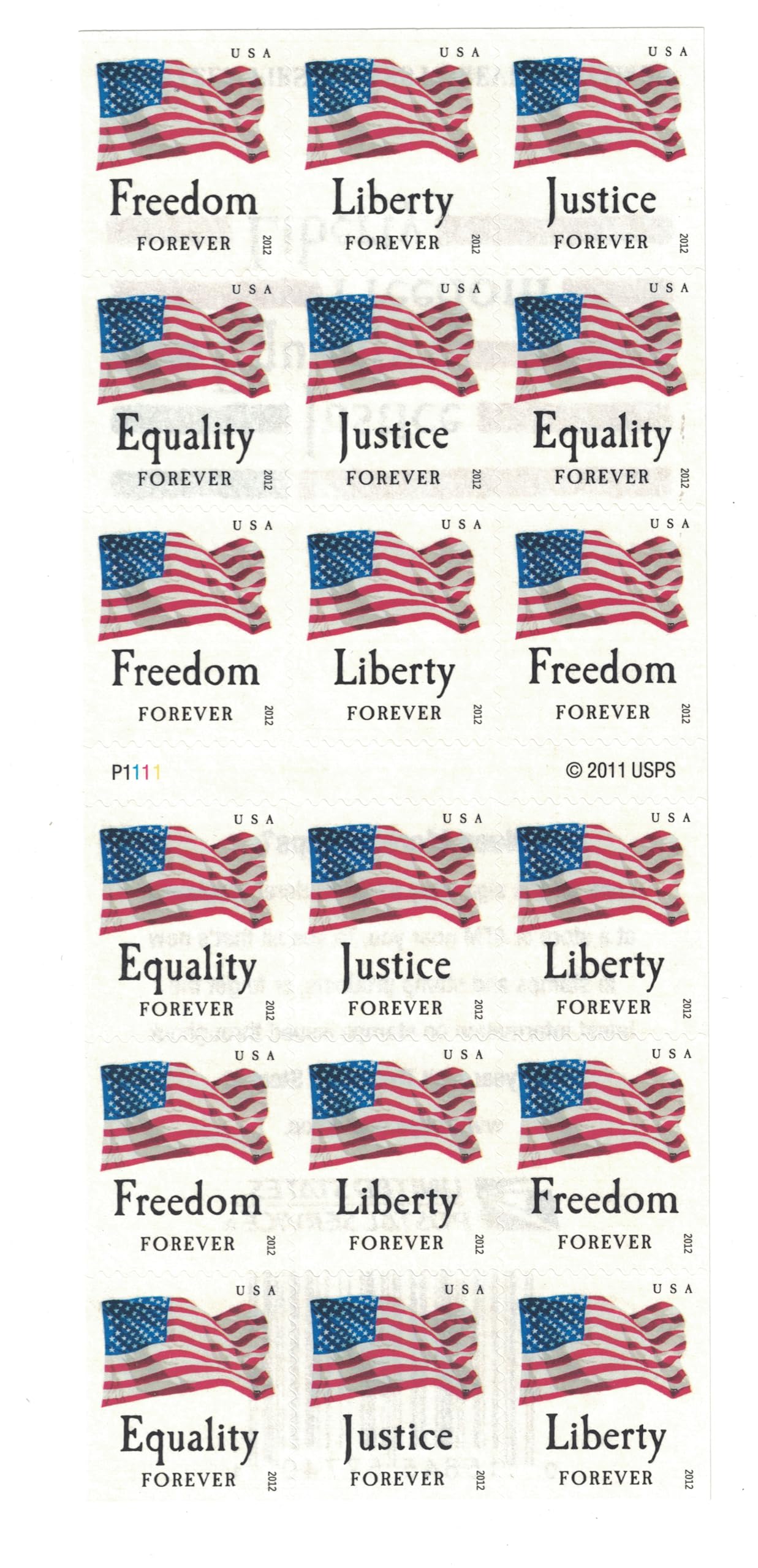 Usps Forever Stamps Four Flags Atm Sheet Of 18 X Forever Us Postage Stamps