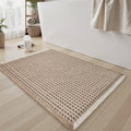 HomeCloud Waffle Bath Mat, Super Absorbent Non Slip Mats for Bathroom Floor, Machine Washable Bathroom Rugs with Tassels,Ultra S