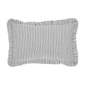 Vhc Brands, Sawyer Mill Ruffled Stripe King Pillowcase, Black 21X36, Set Of 2