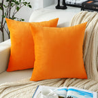 Jeneoo Comfy Soft Thick Fall Velvet Throw Pillow Covers For Sofa Couch, Decorative Solid Square Cushion Cases For Bedroom Car (O