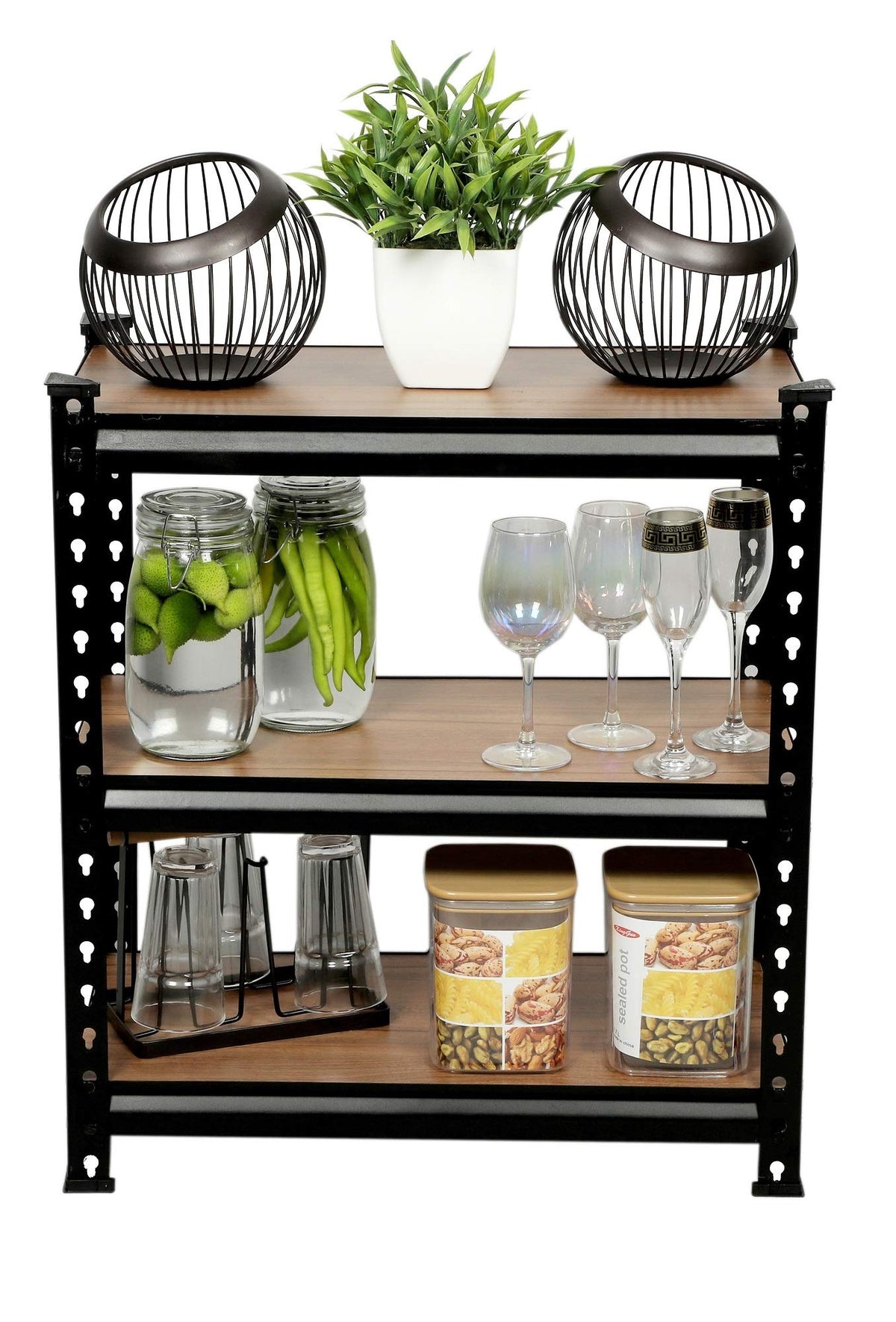 STAR WORK  Shelf Storage Rack Heavy Duty Steel Laminate MDF Sheet Shelving Height Adjustable Multi Use Heavy Duty Storage Racks