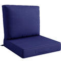 Codi 19X19 Outdoor Chair Cushions, Deep Seat Replacement Cushion For Outside Chairs, Waterproof For Patio Furniture, Navy