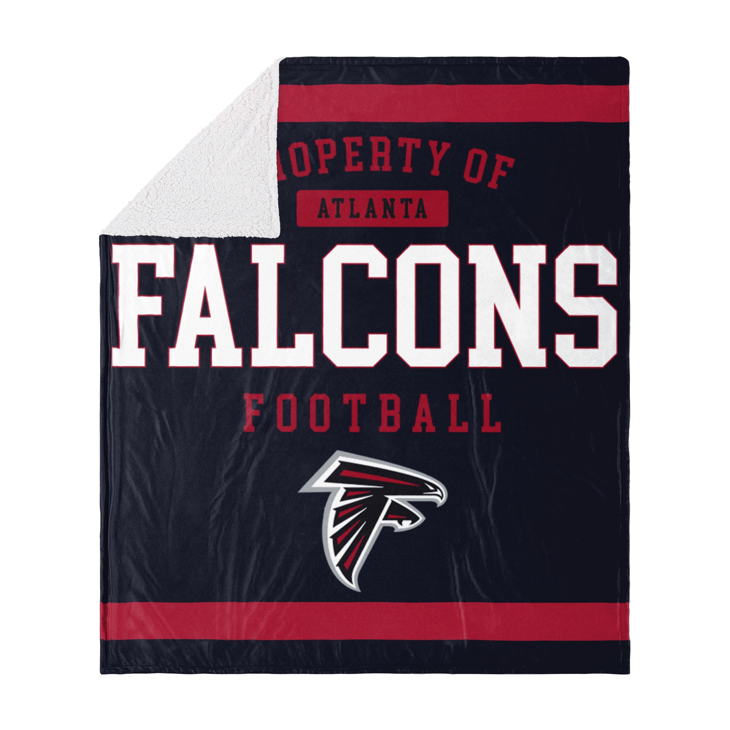 Foco Atlanta Falcons Nfl Team Property Of Sherpa Fleece Blanket