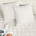Bunliuys 2 Pack Pillow Covers, 18X18 Faux Fur Square Throw Pillow Covers For Living Room Decorations Throw Pillow Case, Throw Pi