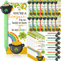 Sayglossy 48 Set St. Patrick'S Day Pens Gifts Bulk Students Appreciation Gifts Include Greeting Card With Tie And Treasure Pot B