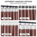 Ryb Home Wild Rose Pink Velvet Curtains 90 Inches Long - Super Soft Girl Bedroom Window Decorative Drapes Thermal Insulated Room Darkening Curtains For Guest Room, 2 Panels