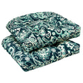 Downluxe Outdoor Chair Cushions Set Of 2 For Patio Furniture, Waterproof Tufted Overstuffed Patio Furniture Cushions, Thick Outd