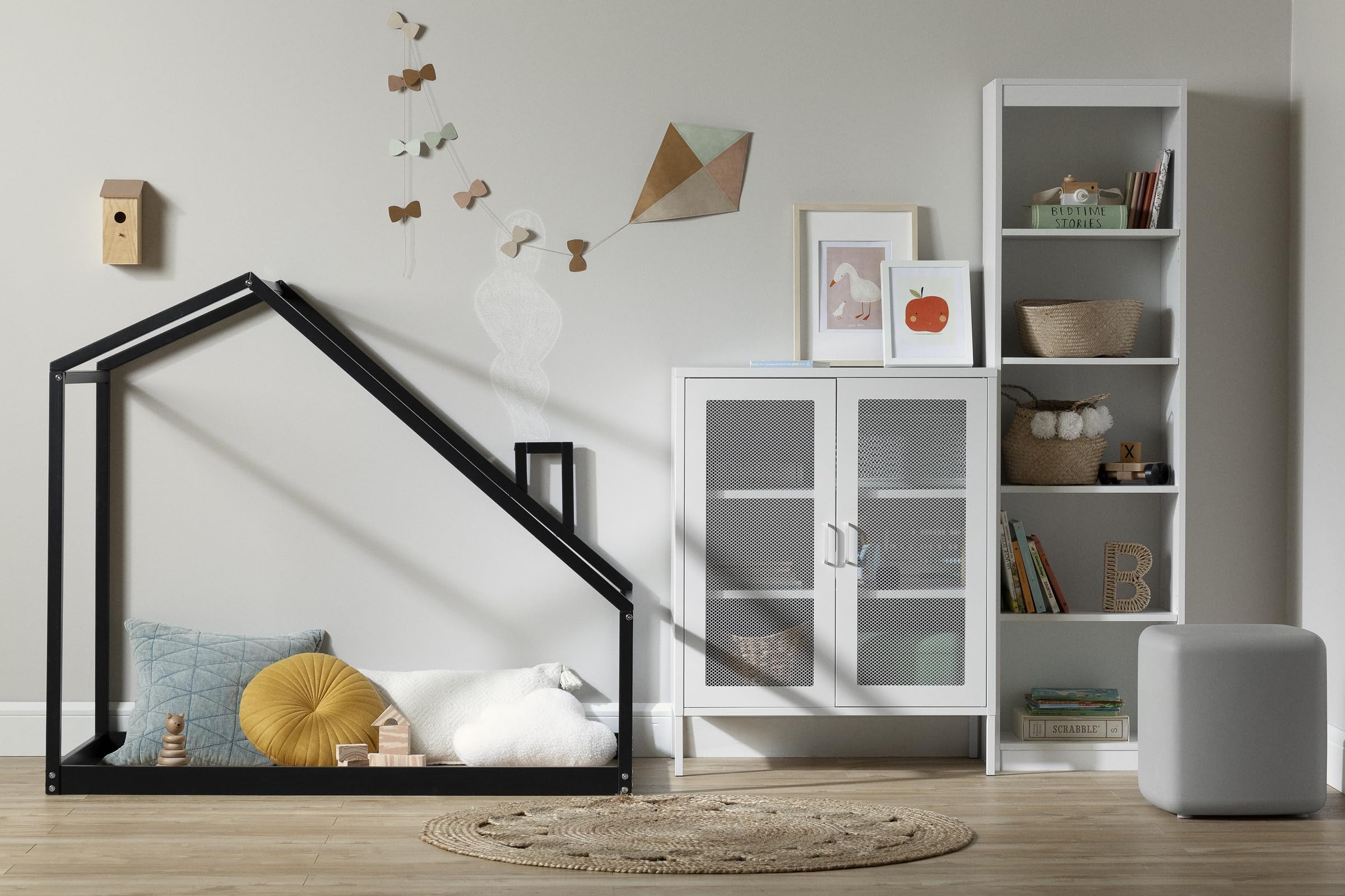 South Shore Ohana House Bed for The Playroom, Toddler, Black