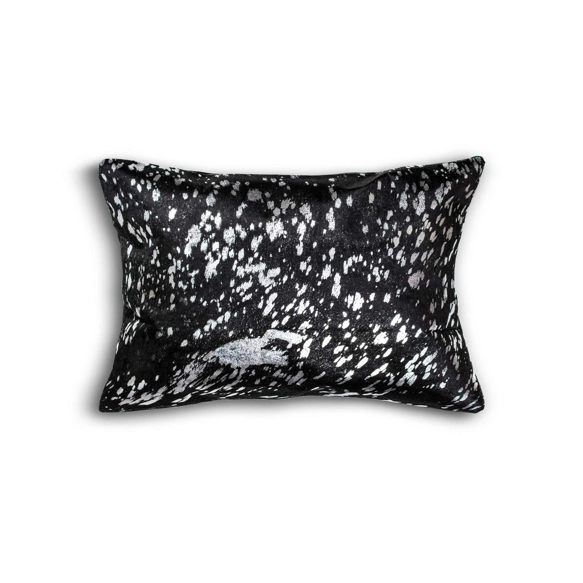 HomeRoots Decor 12' X 20' X 5' Black and Silver Cowhide Pillow