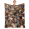 Boxer Dog Blanket,Boxer Gifts For Dog Lovers,Boxer Dog Flannel Blanket Throws For Dog Mom Dad,Soft Warm Blankets For Sofa Bed Ho