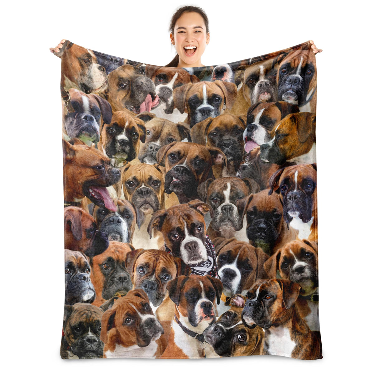 Boxer Dog Blanket,Boxer Gifts For Dog Lovers,Boxer Dog Flannel Blanket Throws For Dog Mom Dad,Soft Warm Blankets For Sofa Bed Ho