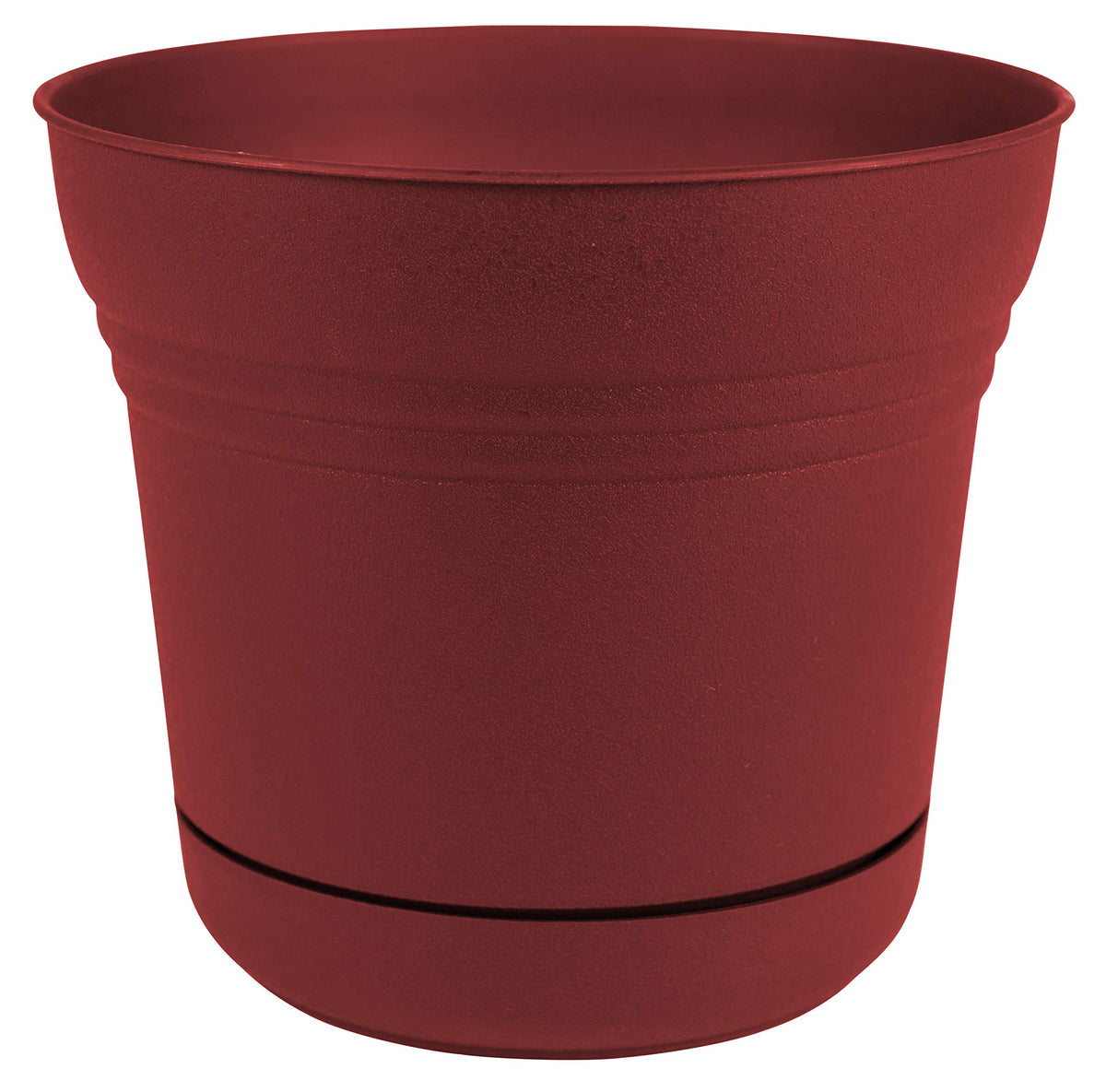 Bloem Sp0713 Saturn Planter W/Saucer 7' Burnt Red, 7'
