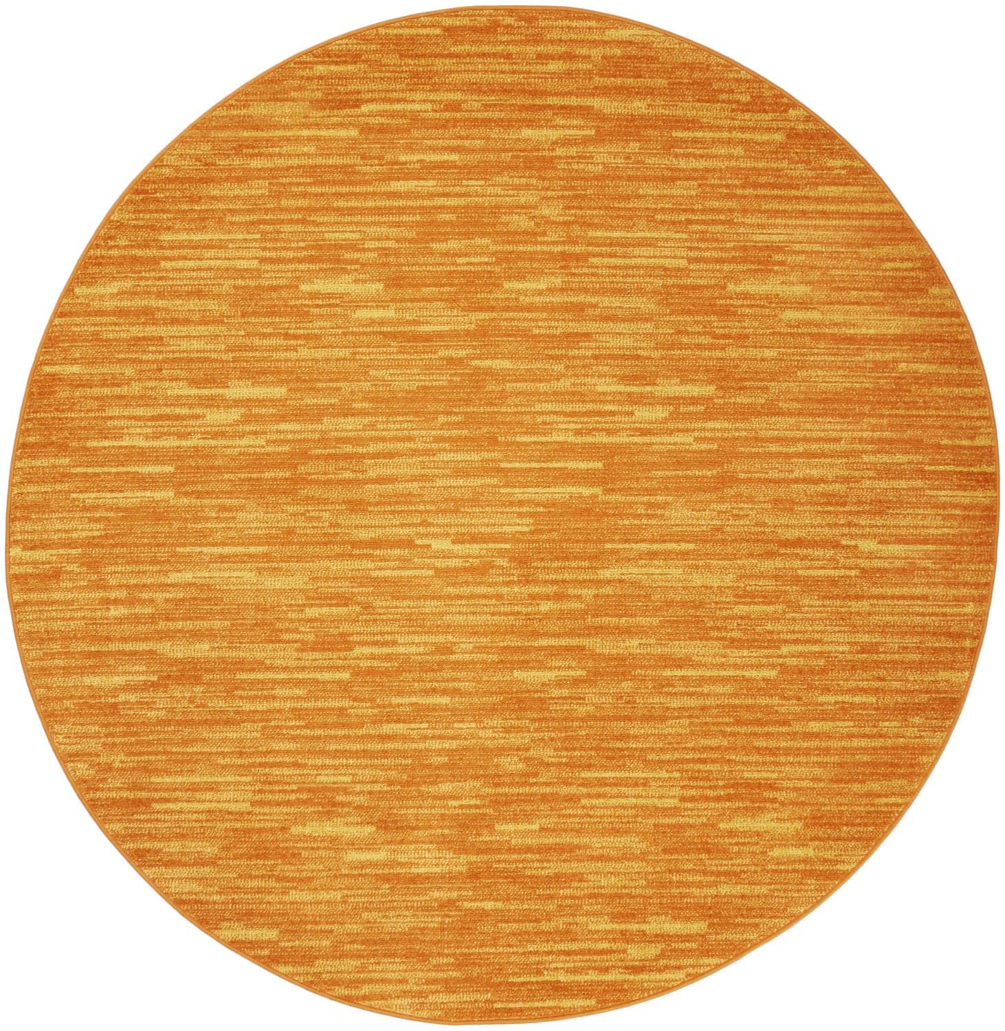 Nourison Essentials Indoor/Outdoor Sunburst 8' X Round Area Rug, Easy -Cleaning, Non Shedding, Bed Room, Living Room, Dining Roo