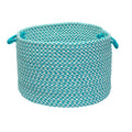 Colonial Mills Outdoor Houndstooth Tweed Utility Basket, 14 By 10Inch, Turquoise