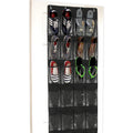 Simple Houseware 24 Pockets - Crystal Clear Over The Door Hanging Shoe Organizer, Black (64 x 19)