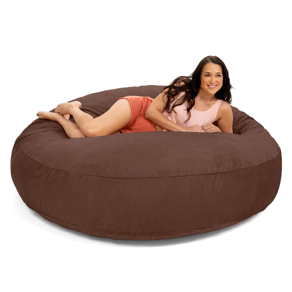 Jaxx 6 Foot Cocoon - Large Bean Bag Chair For Adults, Microsuede Chocolate