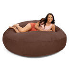 Jaxx 6 Foot Cocoon - Large Bean Bag Chair For Adults, Microsuede Chocolate