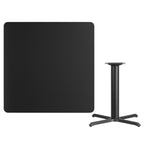 Flash Furniture 42'' Square Mahogany Laminate Table Top with 33'' x 33'' Table Height Base