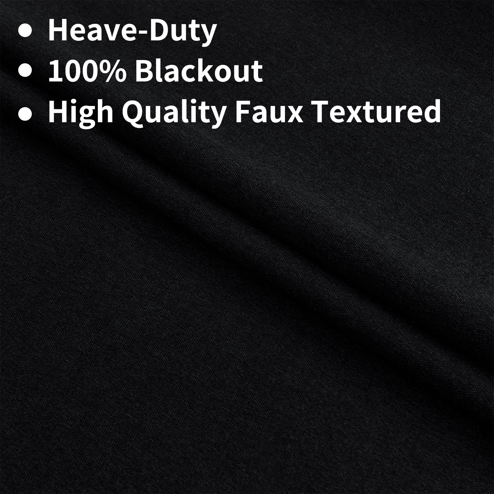Joydeco Blackout Curtains For Bedroom 72 Inch Length,Back Tab/Rod Pocket 100% Blackout Living Room Drapes, Textured Thermal Insu