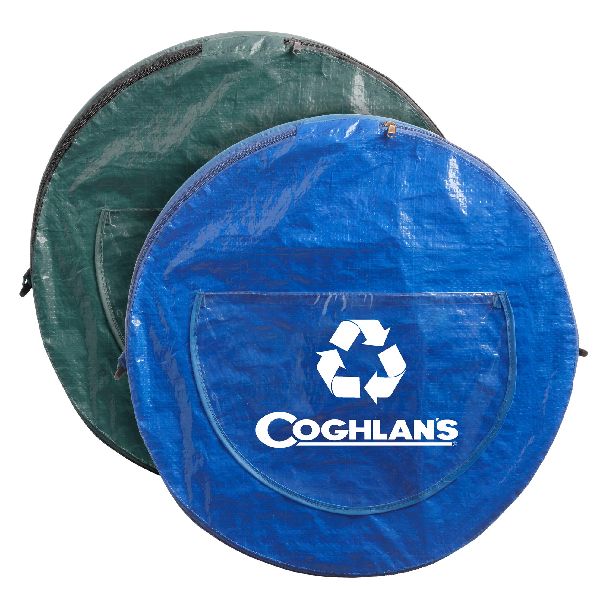 Coghlans Pop-Up Lightweight Trash & Recycle Can - Collapsible Dual-Purpose Bin for Camping, RV, and Travel - Durable, Compact, 