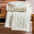 Bedsure Sherpa Blanket Twin Size - Twin Blanket Fuzzy Soft Cozy Throw For Couch, Fleece Thick Warm Blanket For Winter, White, 60