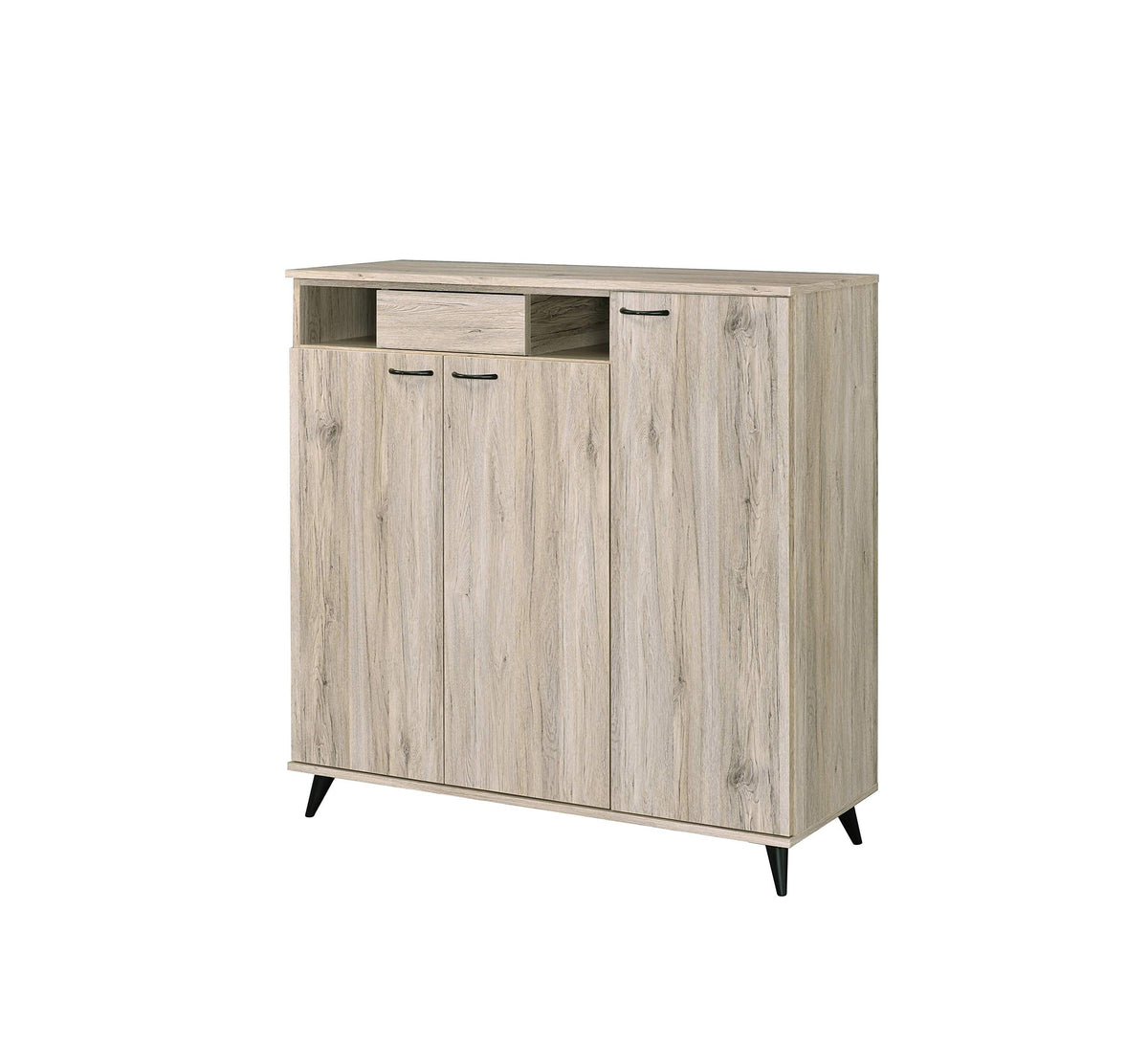 Acme Dezba Rectangular 3-Door Wooden Accent Cabinet in Natural