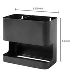 Mygift Black Metal Wall Mount Hair Tools Holder With 2 Slots, Salon Hair Styling Accessories Organizer Rack, Blow Dryer, Straigh