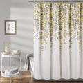 Lush Decor Weeping Flower Shower Curtain, 72    X 72   , Yellow & Gray