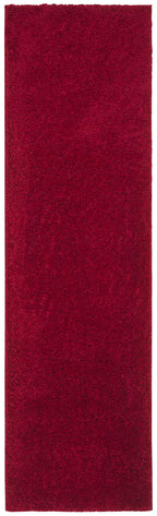 Safavieh August Shag Collection Runner Rug - 2'3'' X 8', Red, Solid Design, Non-Shedding & Easy Care, 1.2-Inch Thick Ideal For H