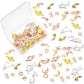 Cosmos Themed Resin Fillers and Resin Fillers Moon Star Resin Charms Alloy Epoxy Resin Supplies (Gold, Silver, Rose Gold, 82 Pie