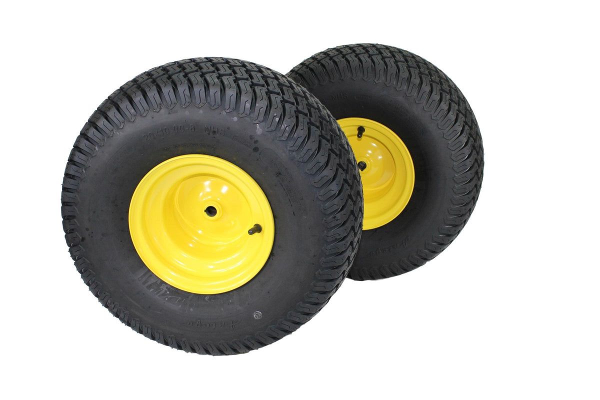 Antego Tire & Wheel (Set Of 2) 20X10.00-8 Tires & Wheels 4 Ply For Lawn & Garden Mower Turf Tires Atw-003 W/Keyed Hub